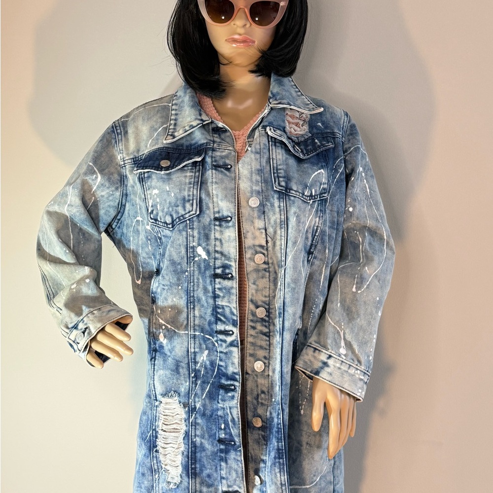 Denim Distressed Women's Jacket